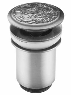 Донный клапан Zorg Antic AZR 1 SL с переливом матовое серебро